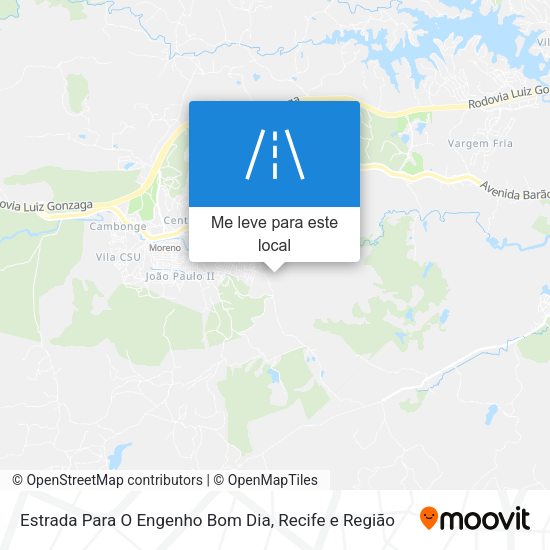 Estrada Para O Engenho Bom Dia mapa