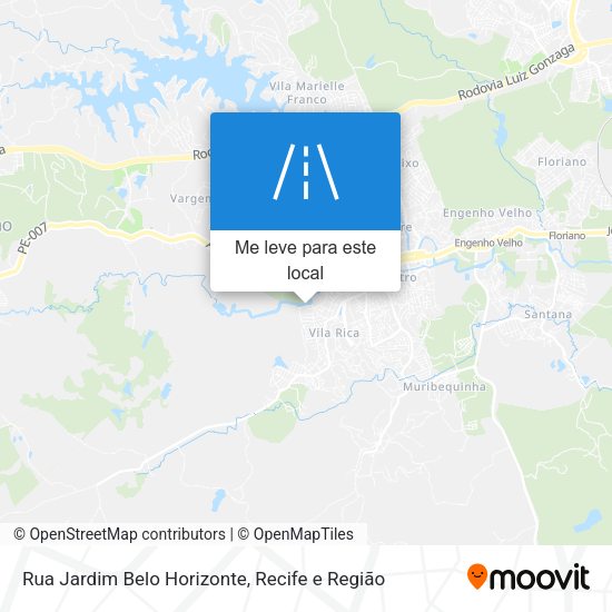 Rua Jardim Belo Horizonte mapa