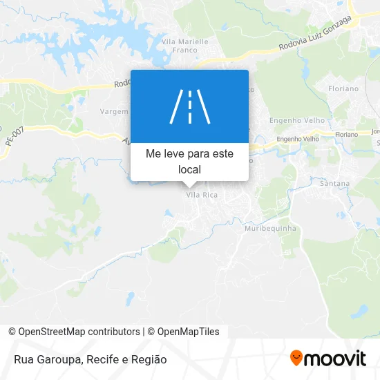 Rua Garoupa mapa