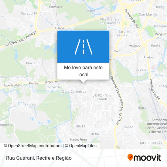 Rua Guarani mapa