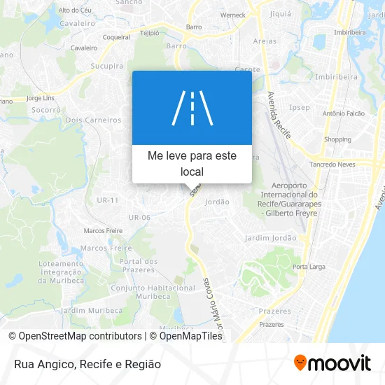Rua Angico mapa