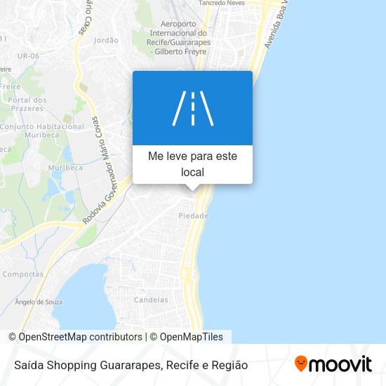 Saída Shopping Guararapes mapa