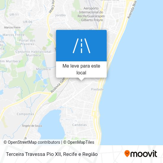 Terceira Travessa Pio XII mapa