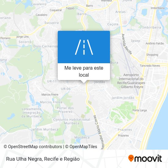 Rua Ulha Negra mapa