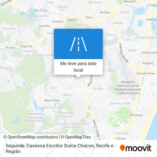 Segunda Travessa Escritor Dulce Chacon mapa
