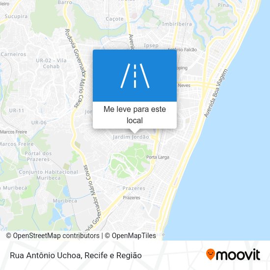 Rua Antônio Uchoa mapa