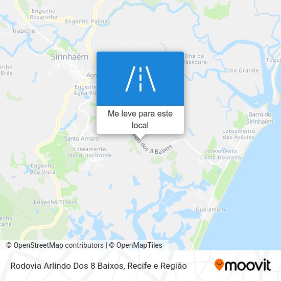Rodovia Arlindo Dos 8 Baixos mapa