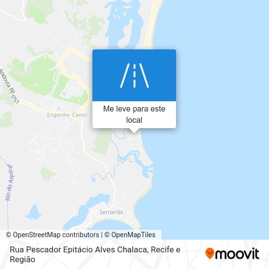 Rua Pescador Epitácio Alves Chalaca mapa