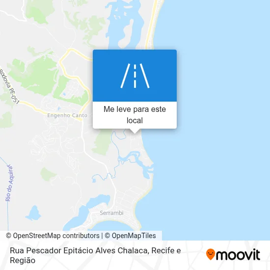 Rua Pescador Epitácio Alves Chalaca mapa