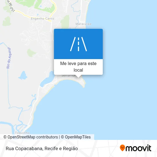 Rua Copacabana mapa