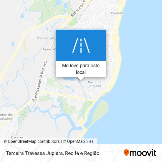 Terceira Travessa Jupiara mapa