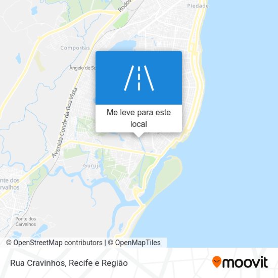 Rua Cravinhos mapa