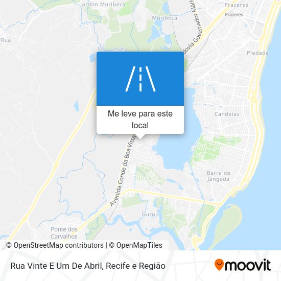 Rua Vinte E Um De Abril mapa