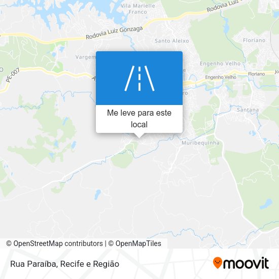 Rua Paraíba mapa