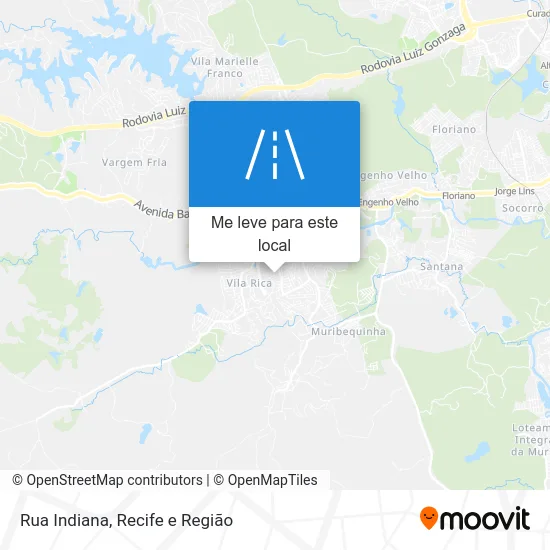 Rua Indiana mapa