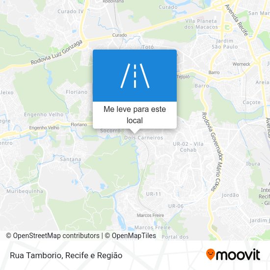 Rua Tamborio mapa