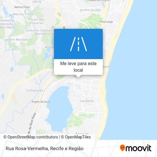 Rua Rosa-Vermelha mapa