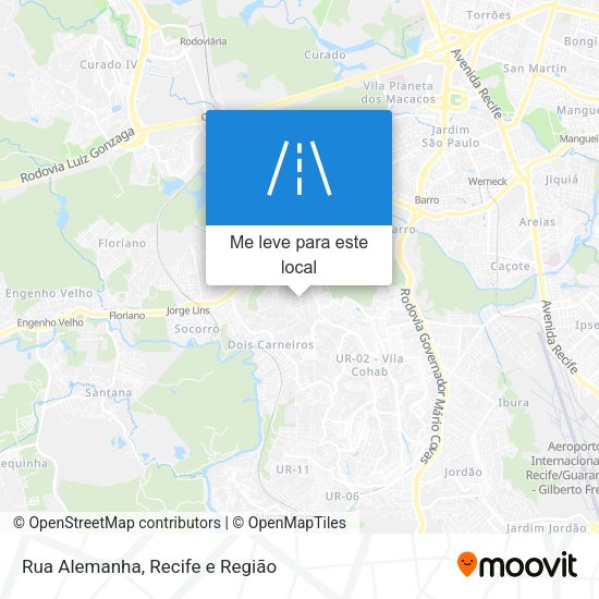 Rua Alemanha mapa