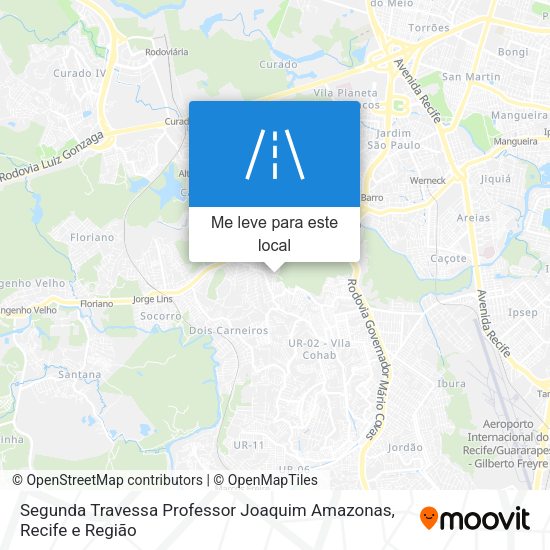 Segunda Travessa Professor Joaquim Amazonas mapa