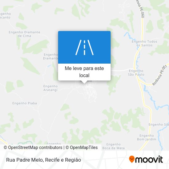 Rua Padre Melo mapa