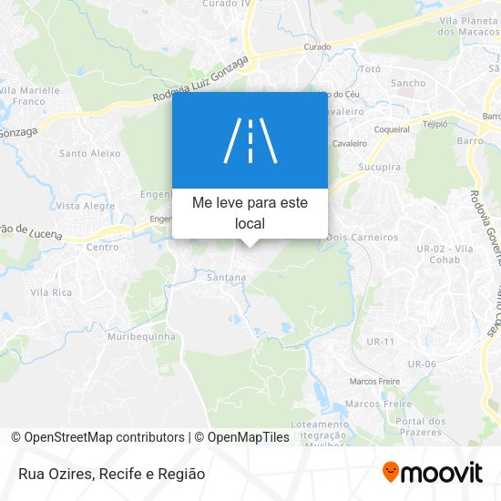 Rua Ozires mapa