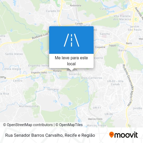 Rua Senador Barros Carvalho mapa