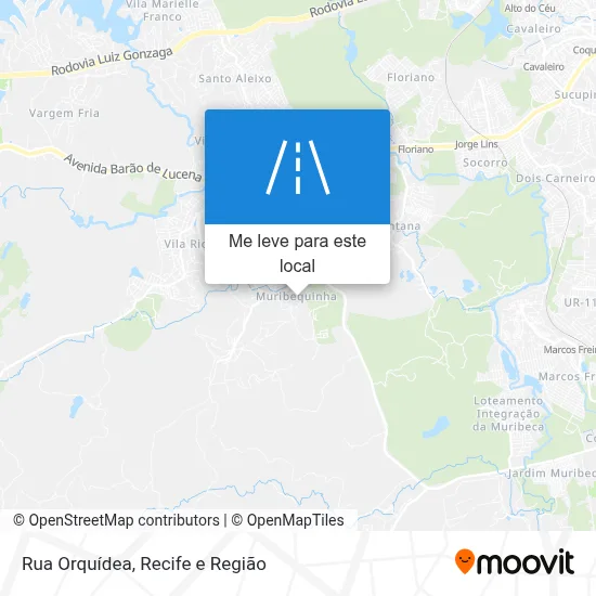 Rua Orquídea mapa