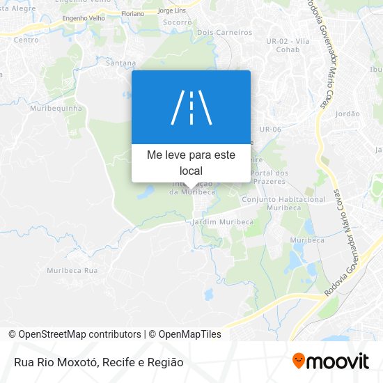 Rua Rio Moxotó mapa