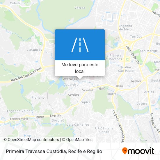 Primeira Travessa Custódia mapa