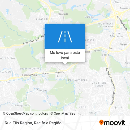 Rua Elis Regina mapa