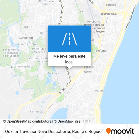 Quarta Travessa Nova Descoberta mapa