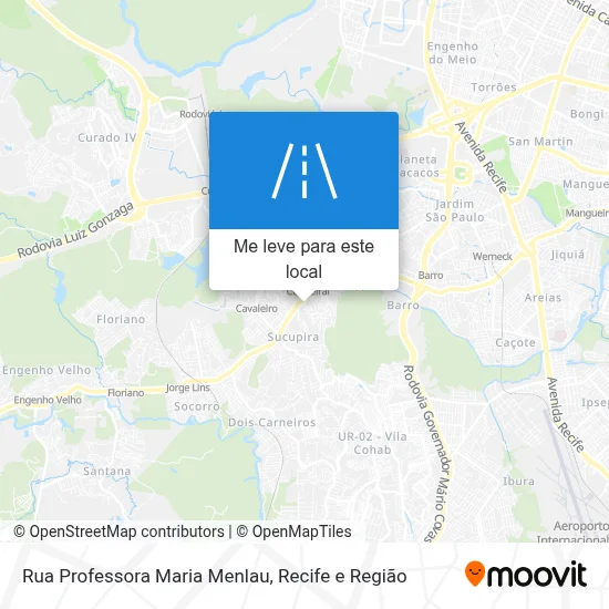 Rua Professora Maria Menlau mapa