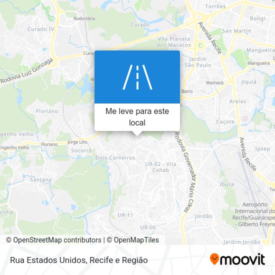 Rua Estados Unidos mapa