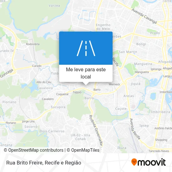 Rua Brito Freire mapa