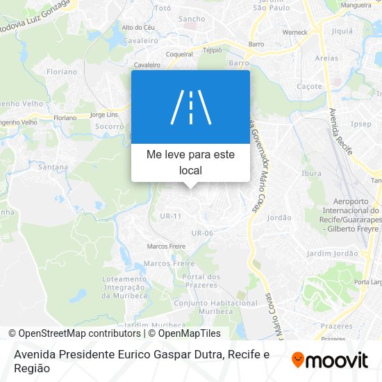 Avenida Presidente Eurico Gaspar Dutra mapa