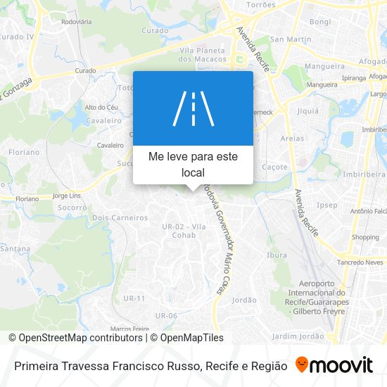 Primeira Travessa Francisco Russo mapa