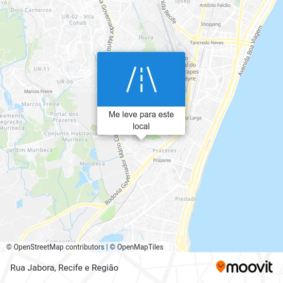 Rua Jabora mapa