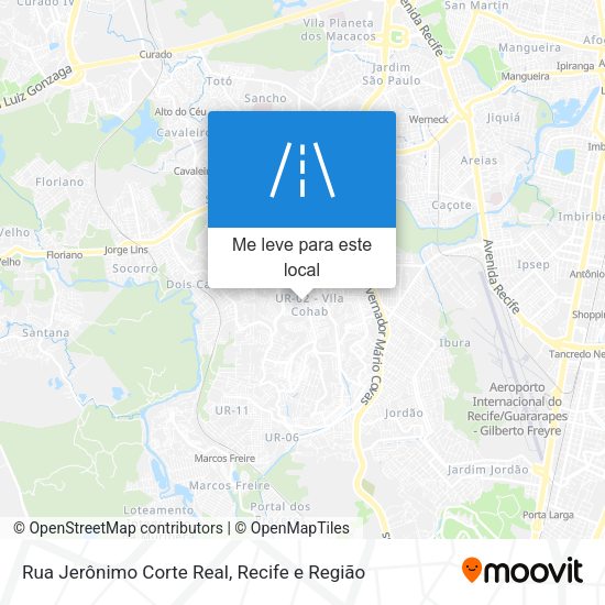 Rua Jerônimo Corte Real mapa