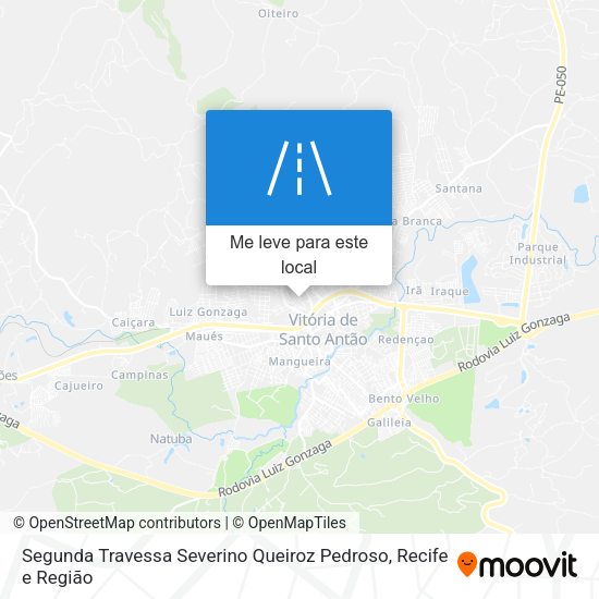 Segunda Travessa Severino Queiroz Pedroso mapa