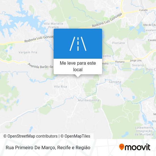 Rua Primeiro De Março mapa
