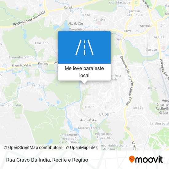 Rua Cravo Da India mapa