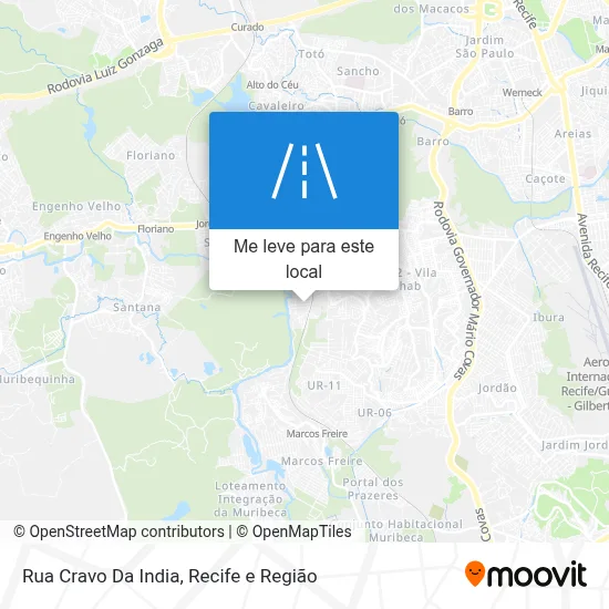 Rua Cravo Da India mapa