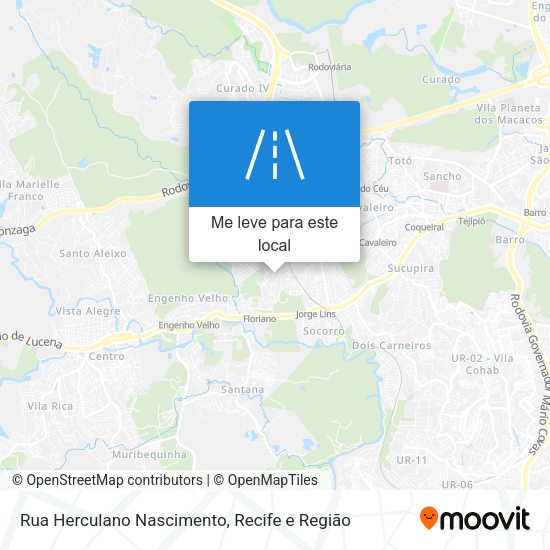 Rua Herculano Nascimento mapa