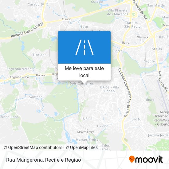 Rua Mangerona mapa
