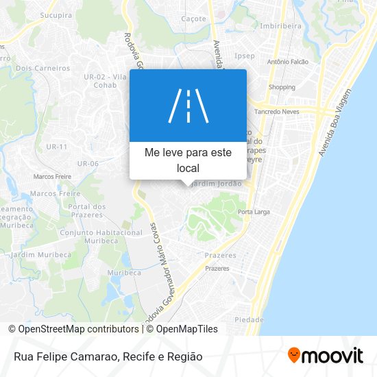 Rua Felipe Camarao mapa