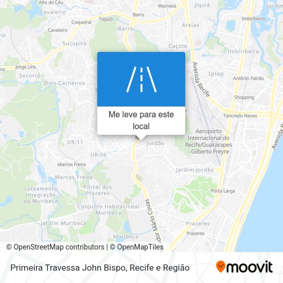 Primeira Travessa John Bispo mapa