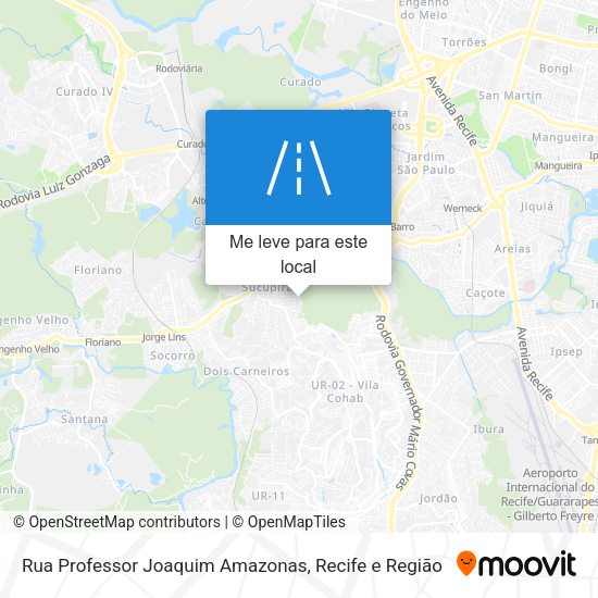 Rua Professor Joaquim Amazonas mapa