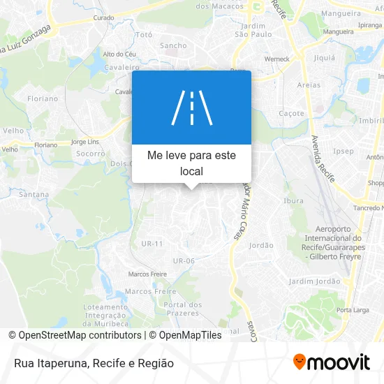 Rua Itaperuna mapa