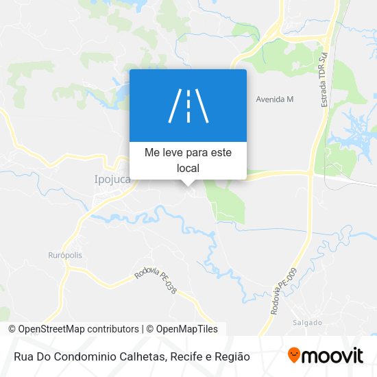 Rua Do Condominio Calhetas mapa