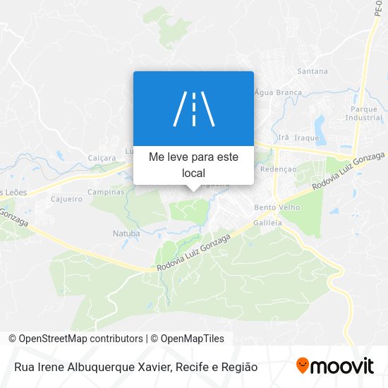 Rua Irene Albuquerque Xavier mapa